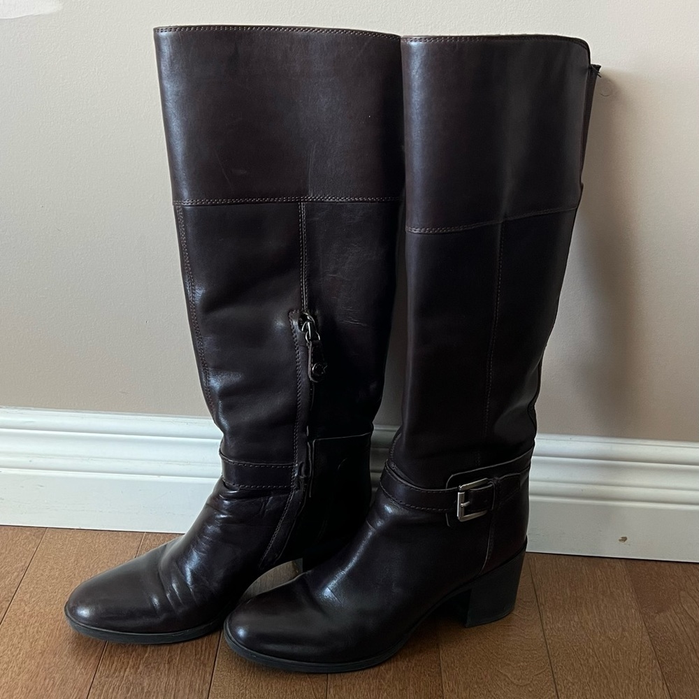 GEOX genuine leather Brown Boots - Size 36